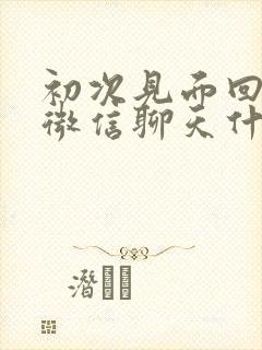 初次见面回家后微信聊天什么