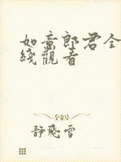 如意郎君全集在线观看