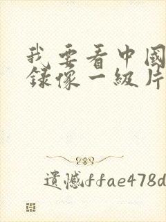 我要看中国黄色录像一级片