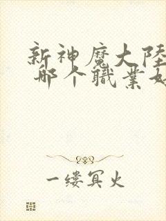 新神魔大陆手游 哪个职业好