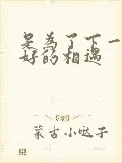 是为了下一次更好的相遇