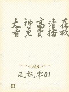 大神高清在线观看免费播放电视剧