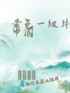 黄色一级片特黄中国