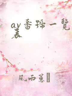 av番号一览子表