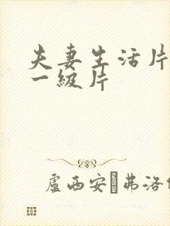 夫妻生活片黄色一级片