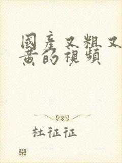 国产又粗又猛爽黄的视频