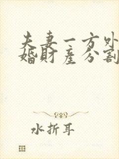 夫妻一方外遇离婚财产分割