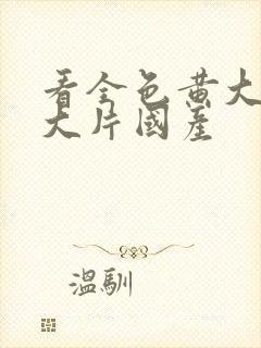 看全色黄大色黄大片国产