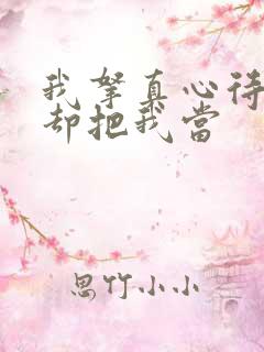 我拿真心待你你却把我当