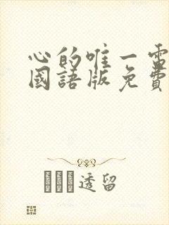 心的唯一电视剧国语版免费观看
