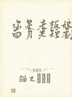 你是老板娘我是白月光短剧合集