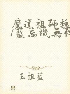 魔道祖师魏无羡/蓝忘机无弹窗