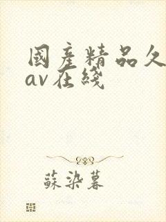 国产精品久久久av在线