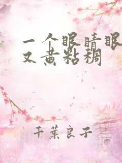 一个眼睛眼屎多又黄粘稠