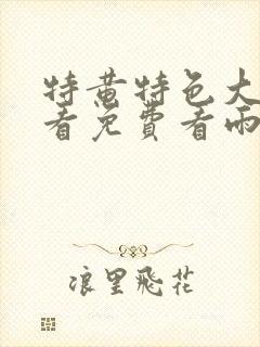 特黄特色大片观看免费看雨