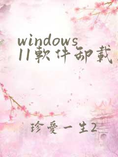 windows11软件卸载在哪里