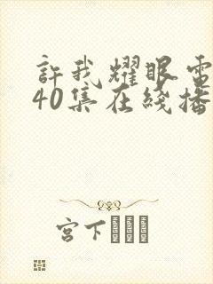 许我耀眼电视剧40集在线播放免费