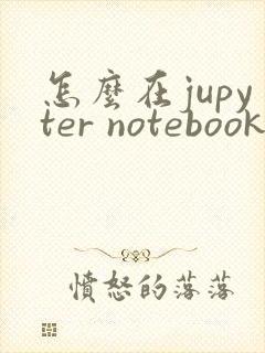 怎么在jupyter notebook中打开文件