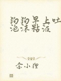 狗狗早上吐白色泡沫粘液