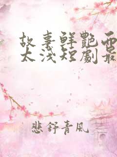 故事鲜艳而缘分太浅短剧最新更新时间