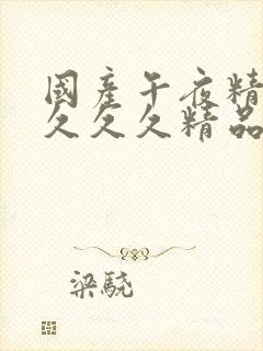 国产午夜精品久久久久精品电影