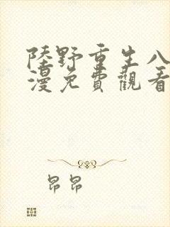 陆野重生八零动漫免费观看