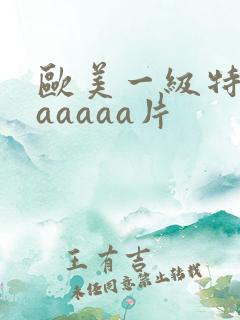 欧美一级特黄aaaaaa片