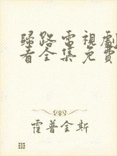 归路电视剧在线看全集免费播放