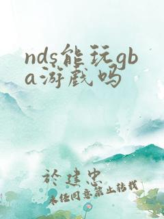 nds能玩gba游戏吗