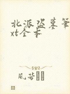 北派盗墓笔记txt全本