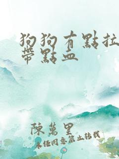 狗狗有点拉稀还带点血