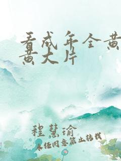 看成年全黄大色黄大片