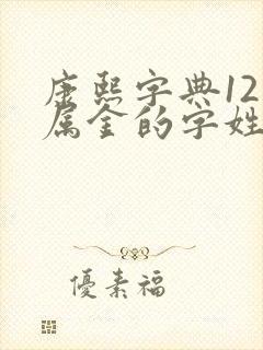 康熙字典12画属金的字姓名学解释