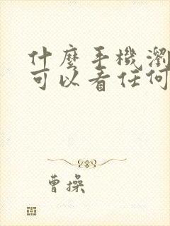 什么手机浏览器可以看任何网站