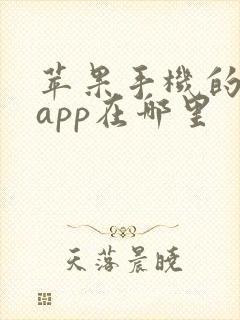 苹果手机的文件app在哪里