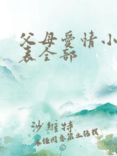 父母爱情小演员表全部