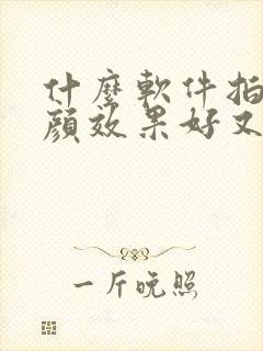 什么软件拍照美颜效果好又真实