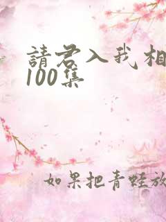 请君入我相思局100集
