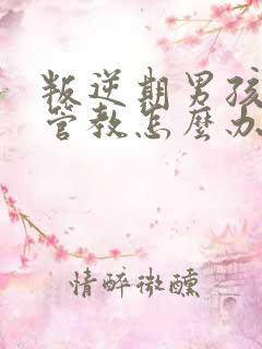 叛逆期男孩不受管教怎么办