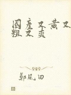 国产又黄又色又粗又爽