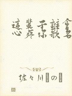 这辈子谁会真的心疼你歌名叫什么