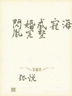 闪婚成宠海彤战胤完整