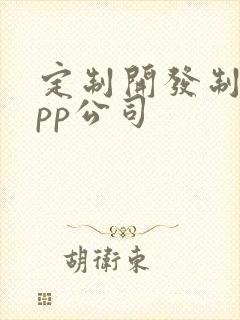 定制开发制作app公司