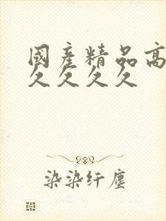 国产精品高清久久久久久