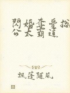 闪婚夺爱总裁老公太霸道