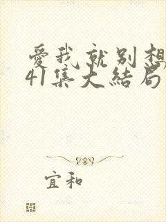 爱我就别想太多41集大结局