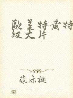 欧美特黄特色一级大片