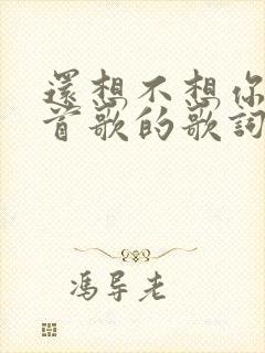 还想不想你是哪首歌的歌词