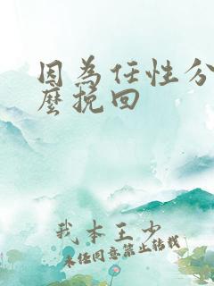 因为任性分手怎么挽回