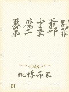 恶魔少爷别吻我第二季邢菲